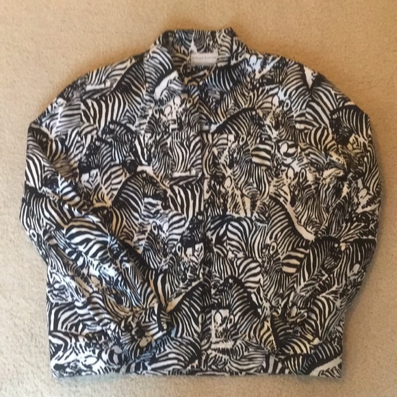 Zebra print button up jacket - Picture 2 of 7